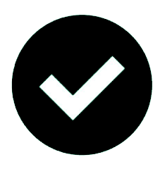 black checkmark
