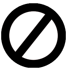 black no symbol